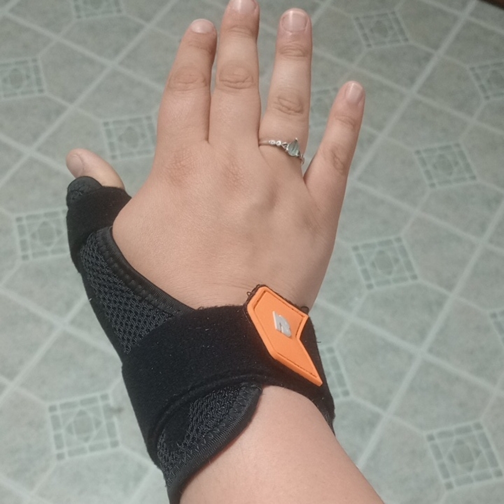 Black and Orange Wrist Support